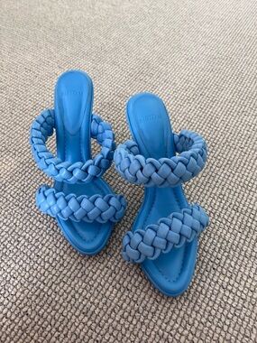 Alexandre Birman Braided Double-Strap Sandal in Blue